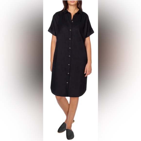 Well Worn Dresses & Skirts - NEW Well Worn Black Button-Down Shirt Dress M